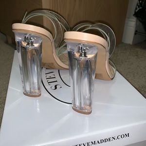 Steve Madden Teena Clear Heel Size 7